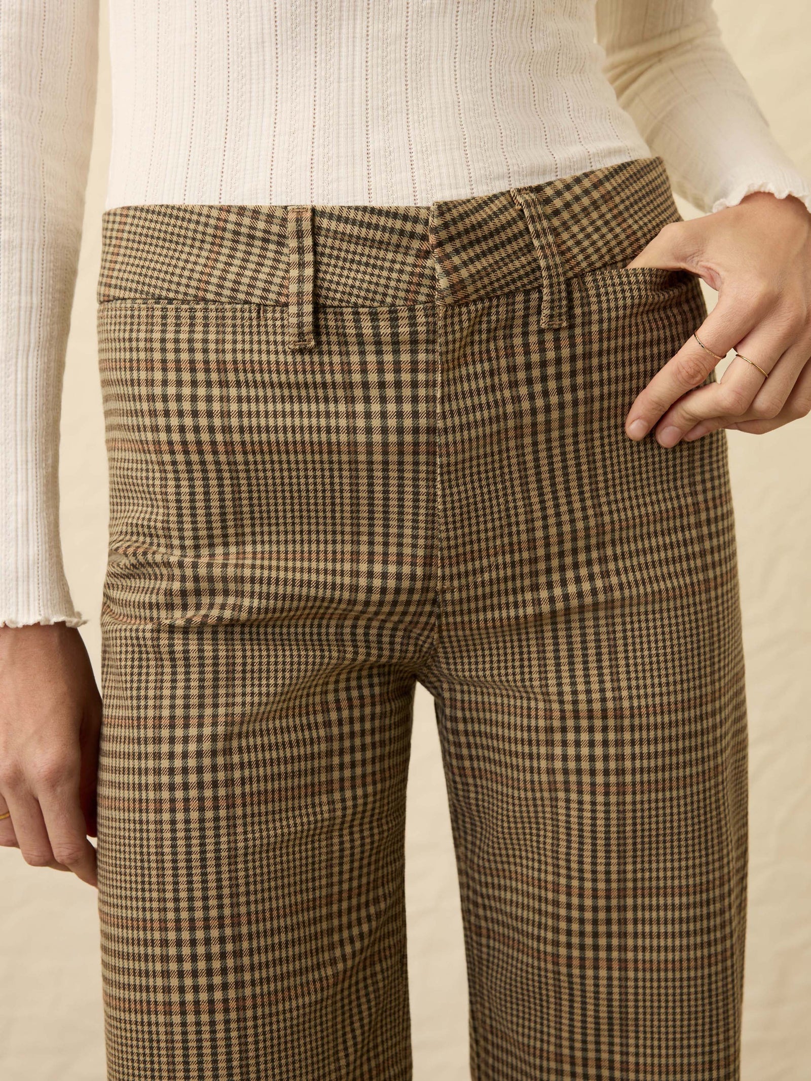 Faherty Twill Tide Slim Straight Pant - Wildwood Plaid