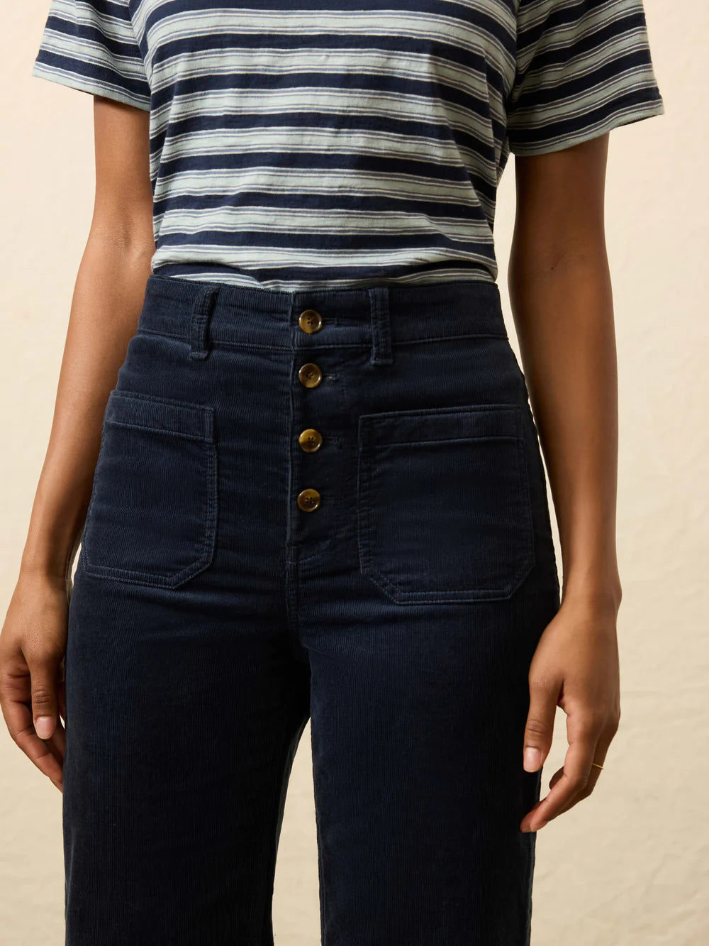 Faherty Stretch Terry Cord Patch Pocket Pant - Abyss Navy