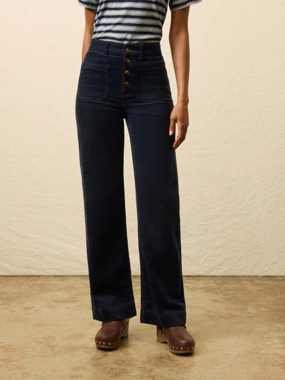 Faherty Stretch Terry Cord Patch Pocket Pant - Abyss Navy