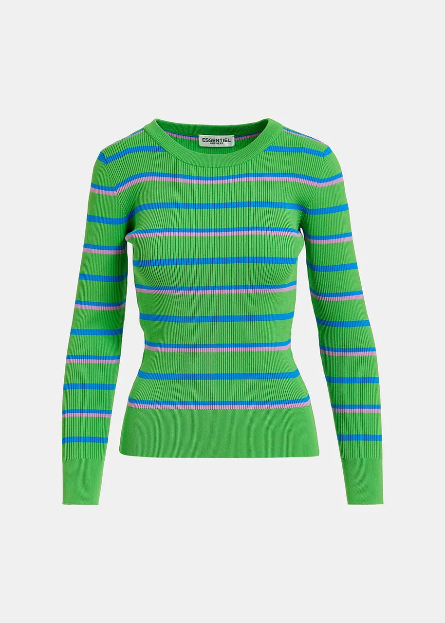 Essentiel Antwerp Knit Sweater - Green Stripe