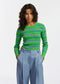 Essentiel Antwerp Knit Sweater - Green Stripe