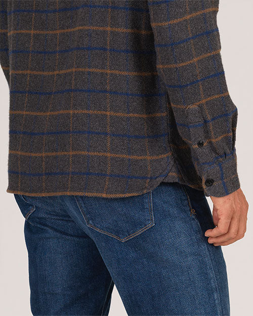 Ace Rivington  Winter Flannel - Utility Shirt -Grey Hound