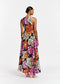 Essential Antwerp  Black/Orange/Ecru Silk Dress with Floral Print