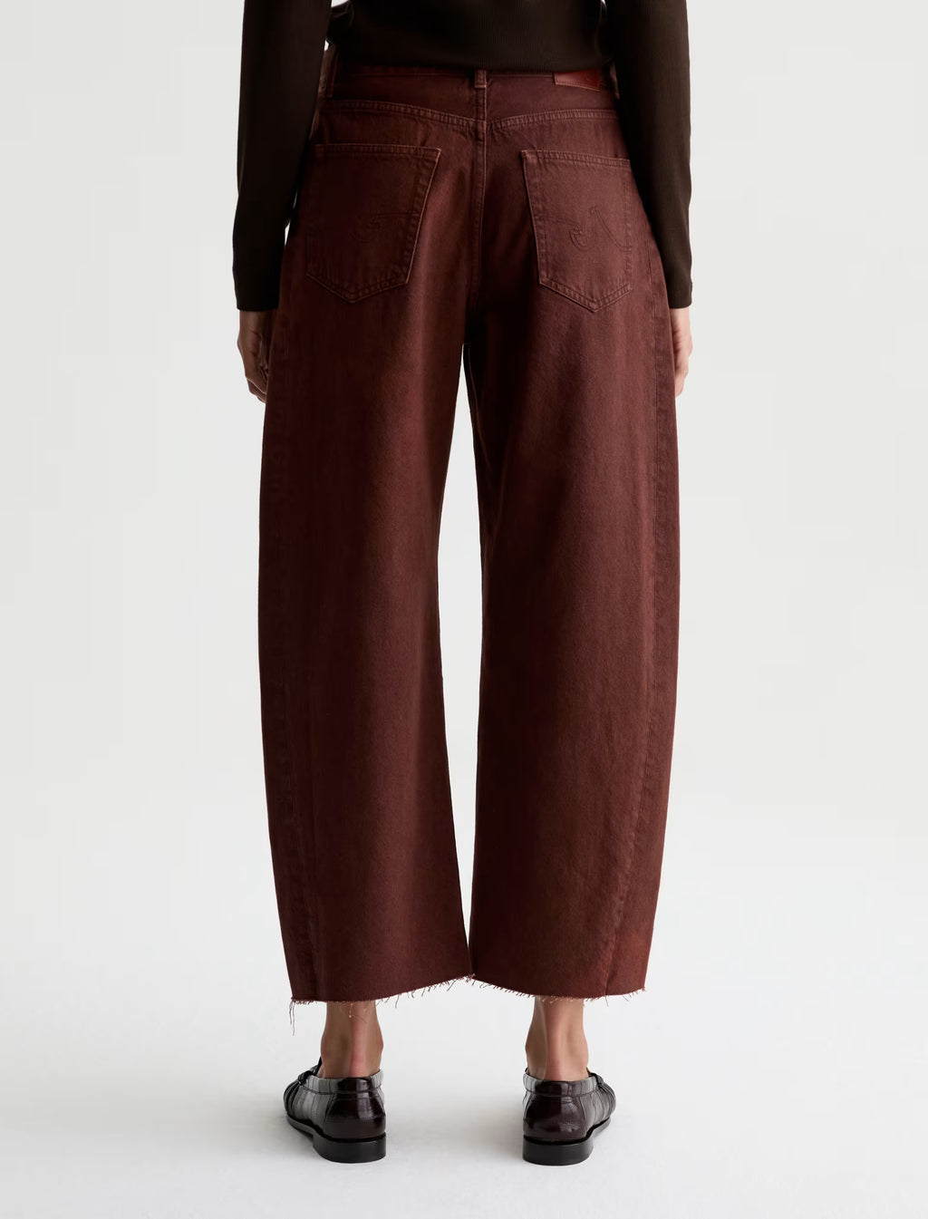 AG Hattie Crop Jean High-Rise Barrel - Chestnut
