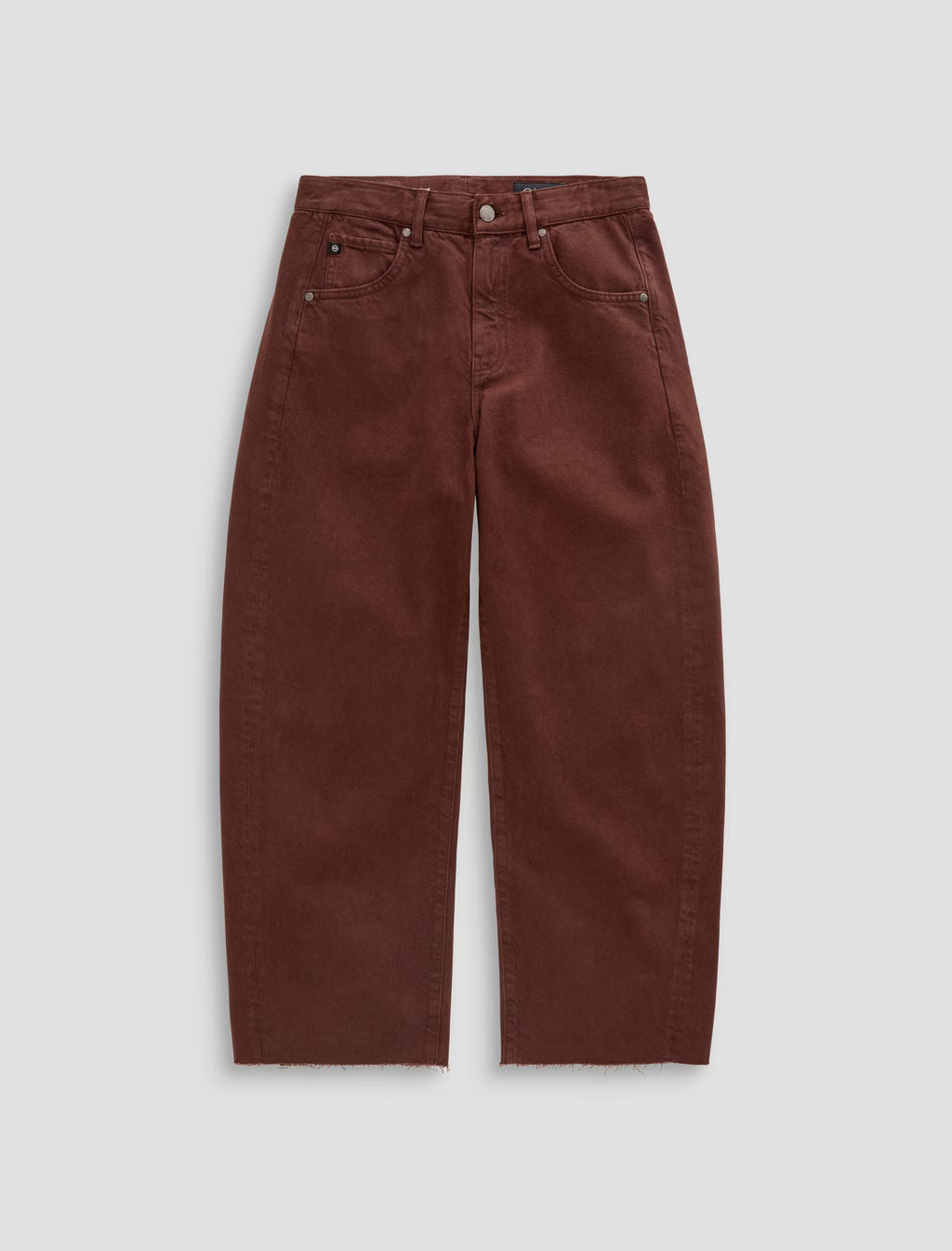 AG Hattie Crop Jean High-Rise Barrel - Chestnut