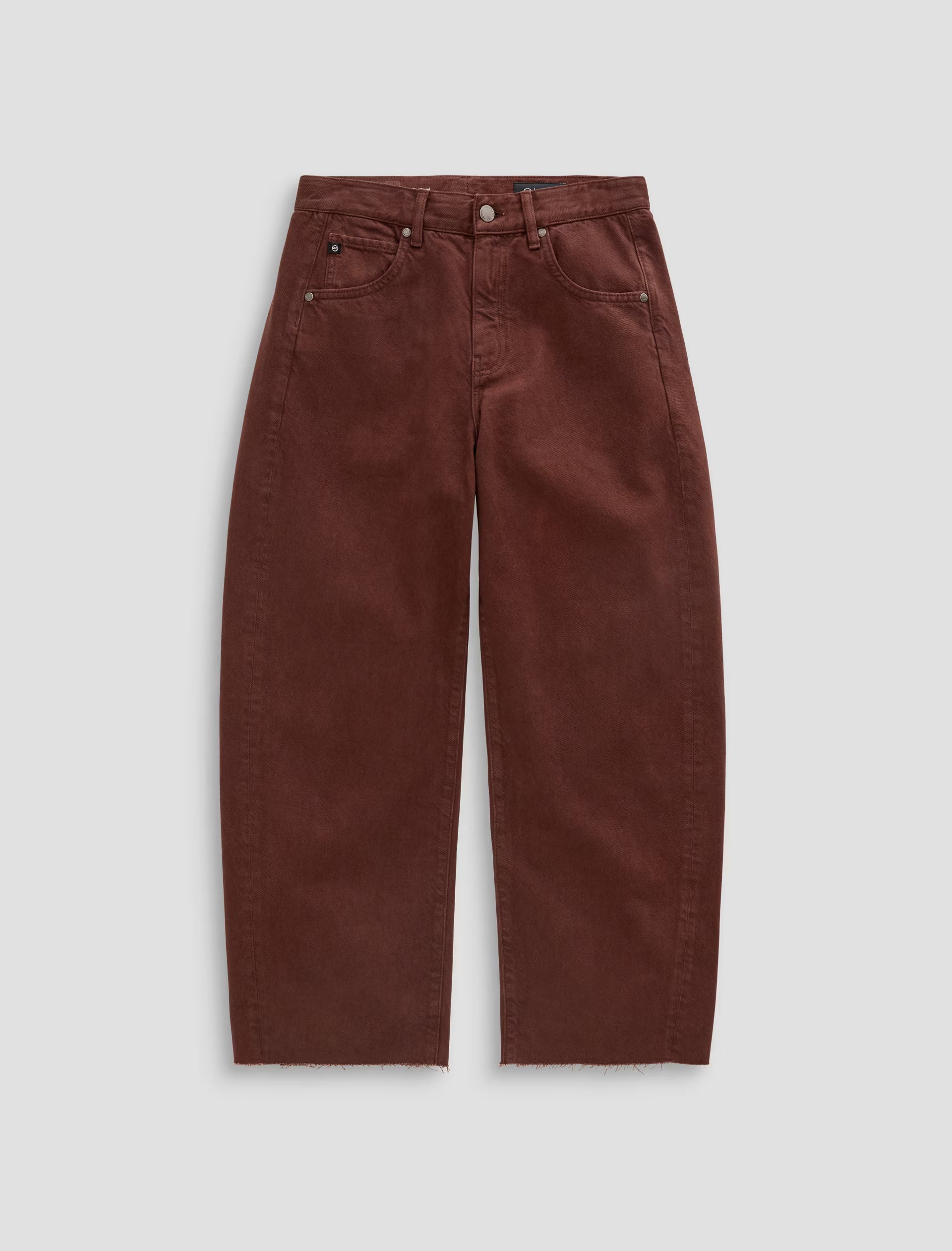 AG Hattie Crop Jean High-Rise Barrel - Chestnut