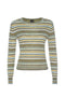 Le Superbe Cali Blend Stripe Sweater  - Aqua/Green Stripe