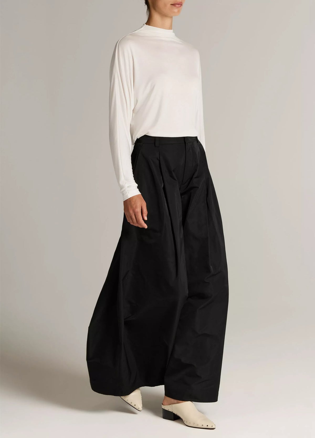 Vince Faille High-Waist Evening Pant - Black