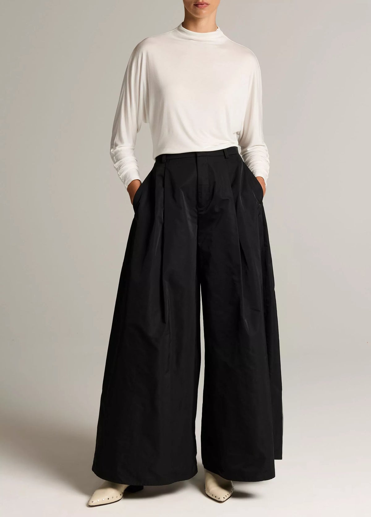 Vince Faille High-Waist Evening Pant - Black