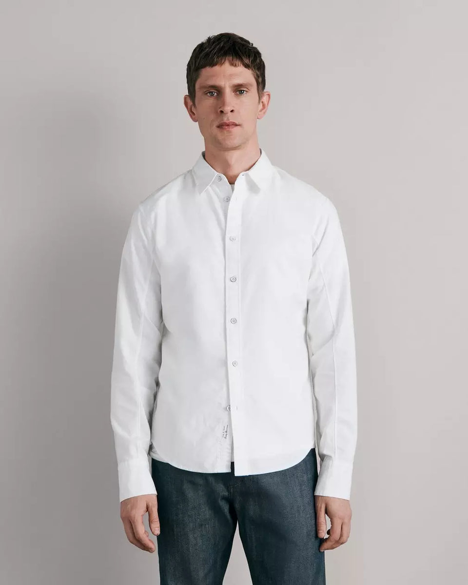 Rag & Bone Fit 2 Oxford Cotton Shirt in White – Quattro Tizi