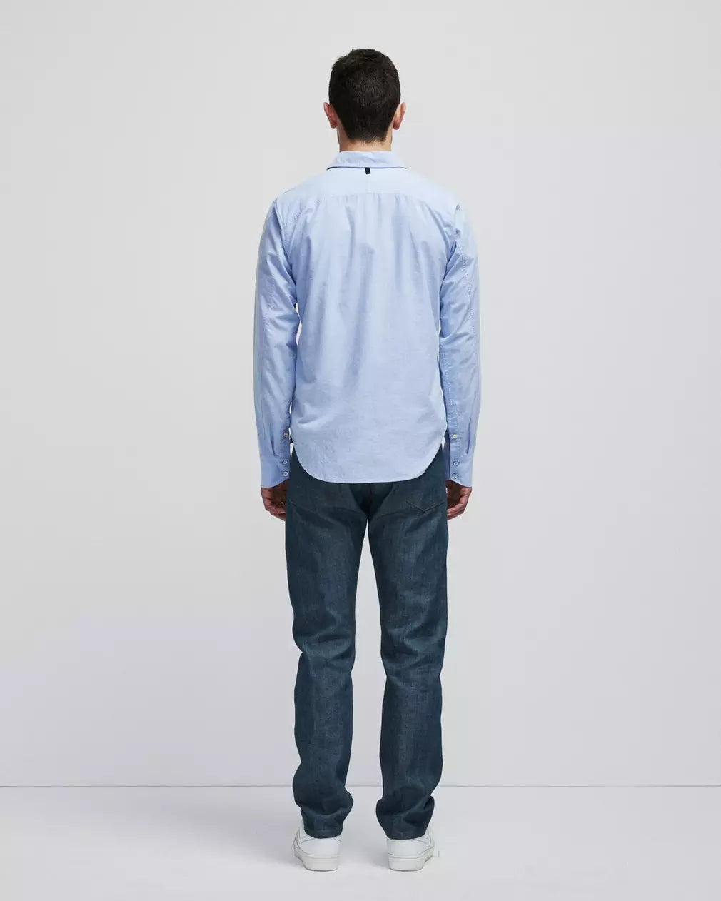 Rag & Bone Fit 2 Cotton Oxford Shirt Slim Fit Shirt - Blue Oxford