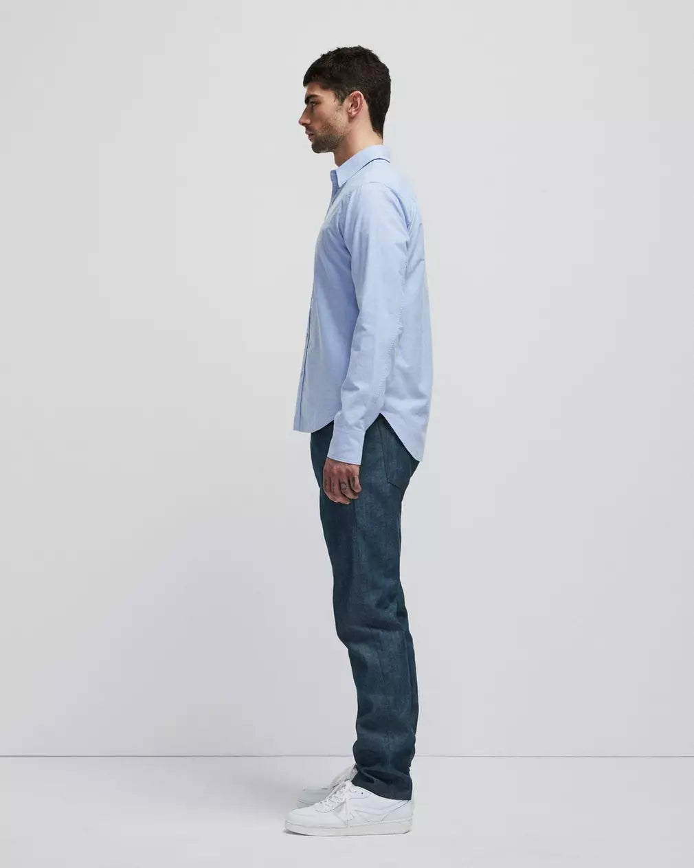 Rag & Bone Fit 2 Cotton Oxford Shirt Slim Fit Shirt - Blue Oxford