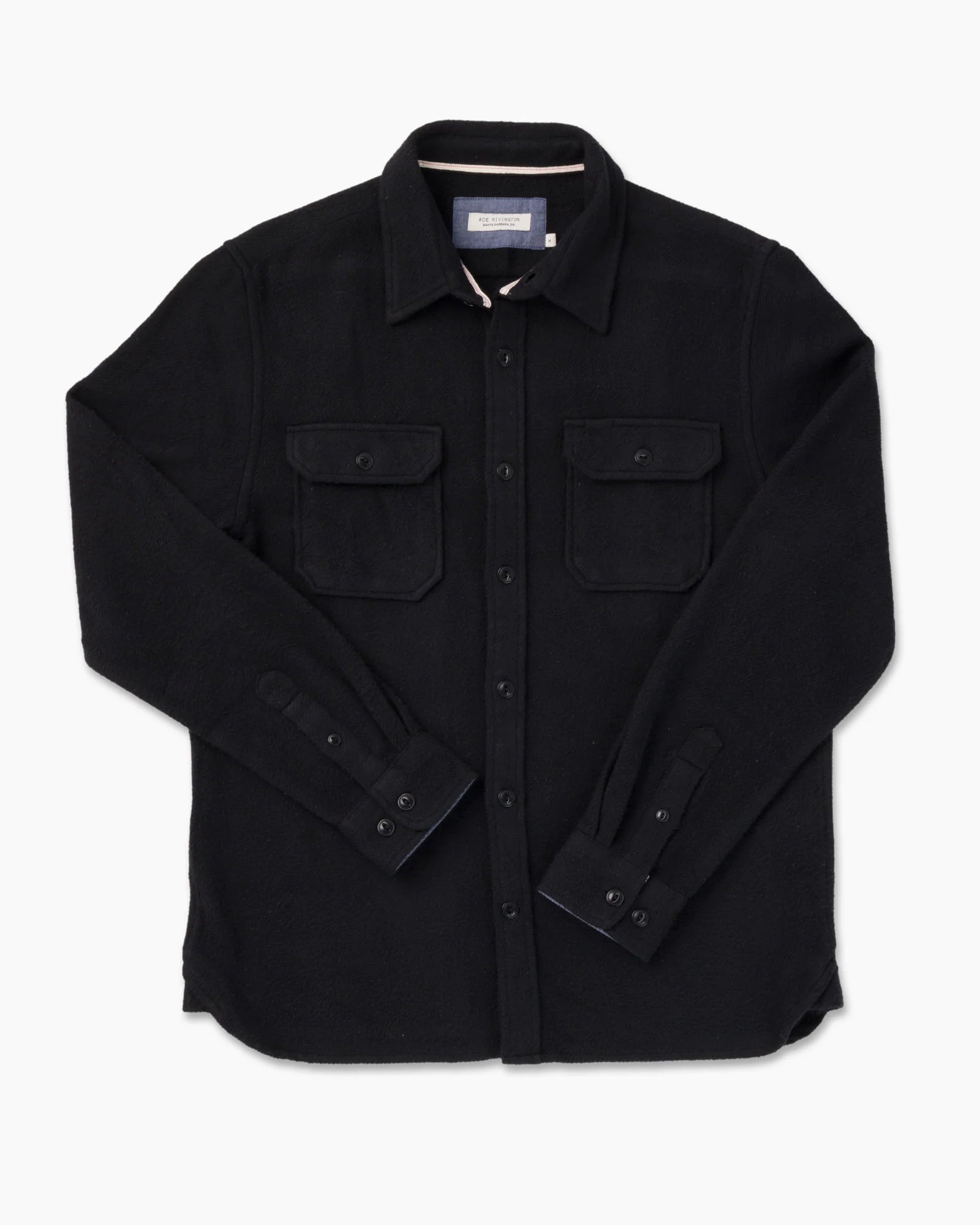 Ace Rivington Winter Flannel - Utility Shirt - Black Houndstooth