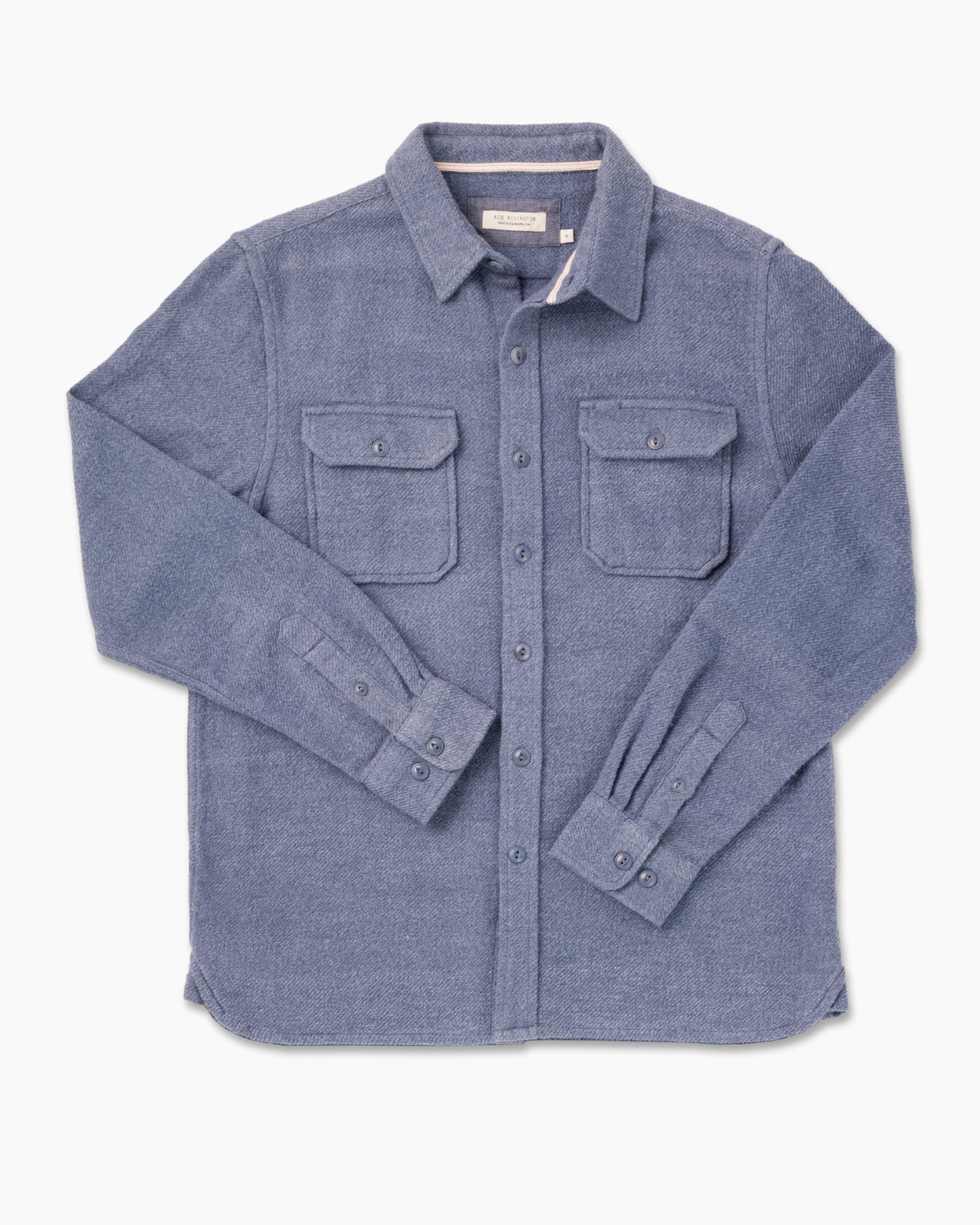 Ace Rivington Winter Flannel - Utility Shirt - Slate Blue