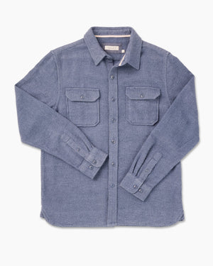 Ace Rivington Winter Flannel - Utility Shirt - Slate Blue