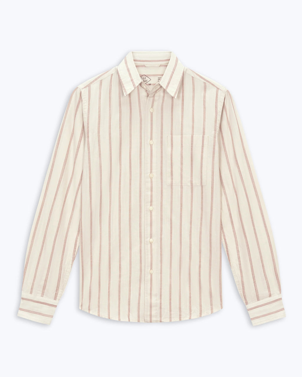 Alex Crane Air Cotton Button Up - Rust Stripe