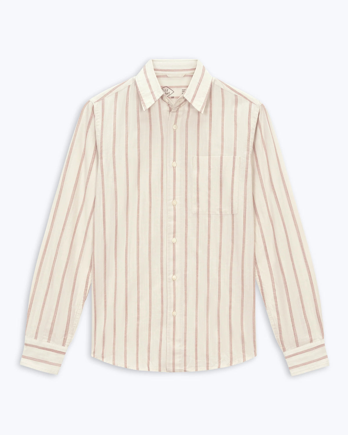 Alex Crane Air Cotton Button Up - Rust Stripe