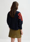 Essentiel Antwerp Navy Sweatshirt W/ Sequin & Beads