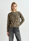 Essentiel Antwerp Beige Leopard-Motif Knit Sweater