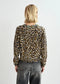 Essentiel Antwerp Beige Leopard-Motif Knit Sweater