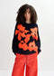 Essentiel Antwerp Navy & Red Floral Knitted Sweater