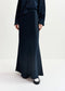 Essentiel Antwerp Navy Satin Maxi-Length Skirtk