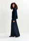 Essentiel Antwerp Navy Satin Maxi-Length Skirtk