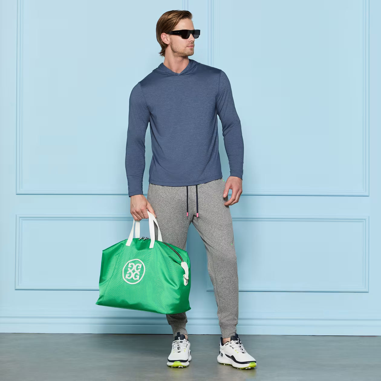 G/FORE Mélange Ice Nylon Hoodie - Twilight Melange