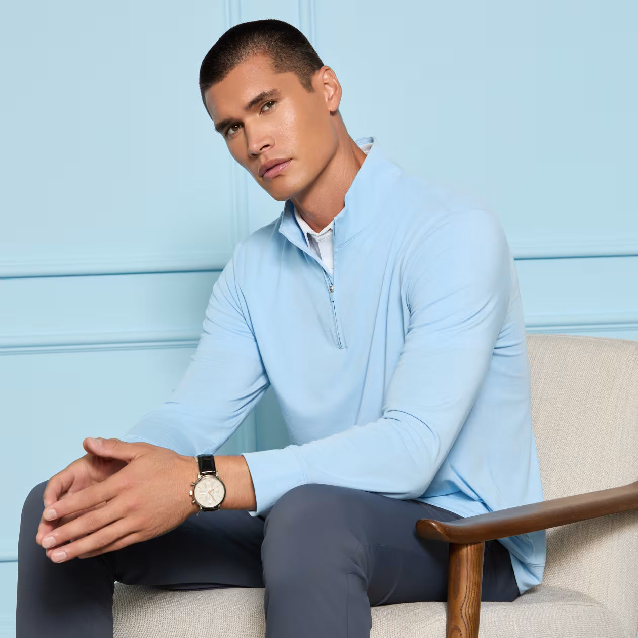 G/FORE Soft Touch Jersey 1/4 Zip  - Baja