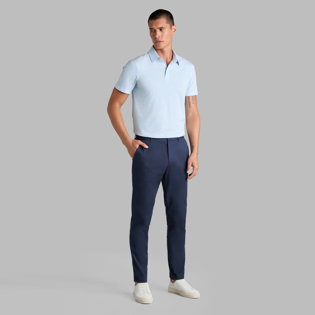 G/FORE All Play Stripe Stretch Knit Polo  - Baja
