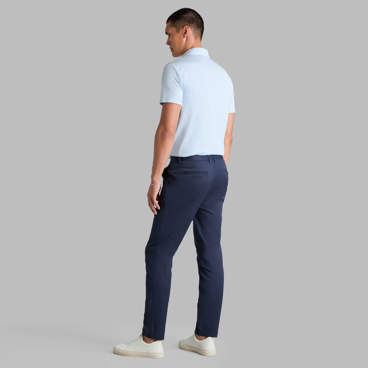 G/FORE All Play Stripe Stretch Knit Polo  - Baja