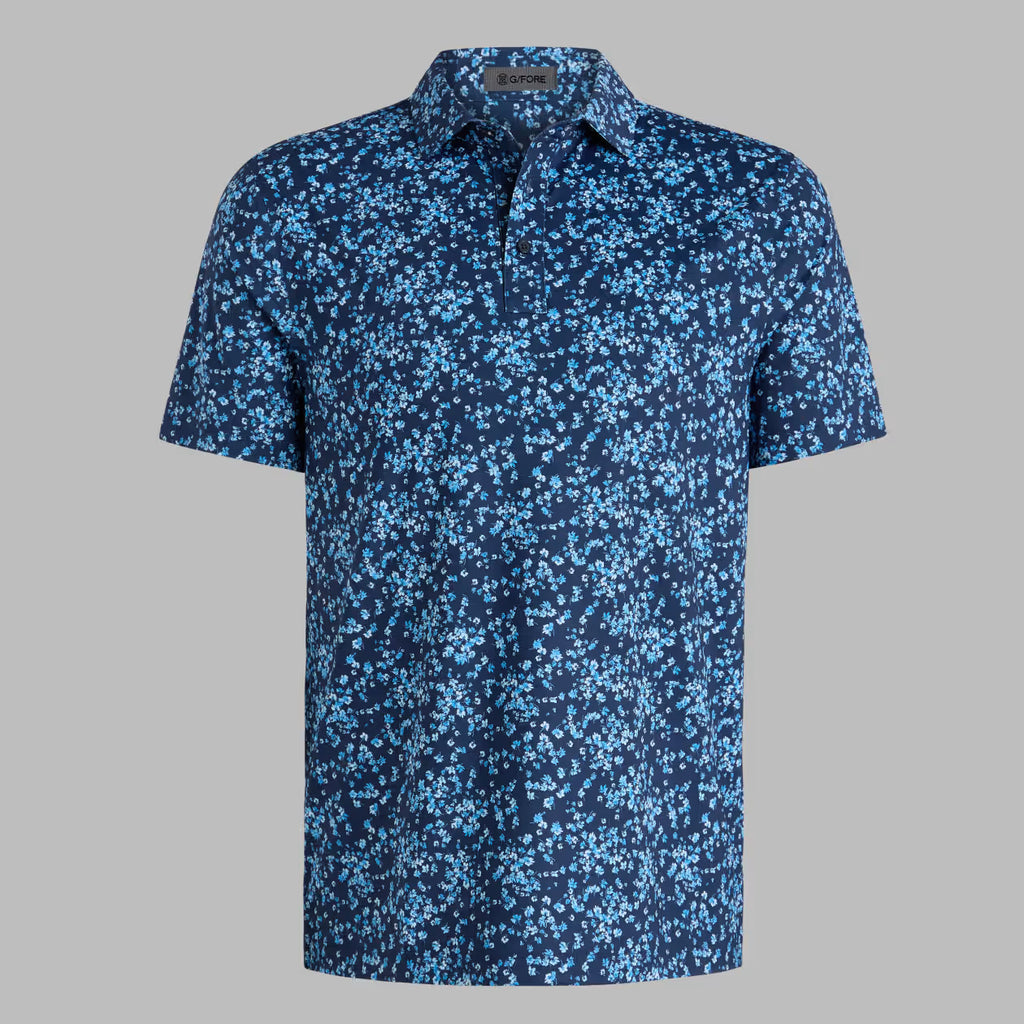 G/FORE Scattered Ditzy Tech Jersey Polo  - Azul