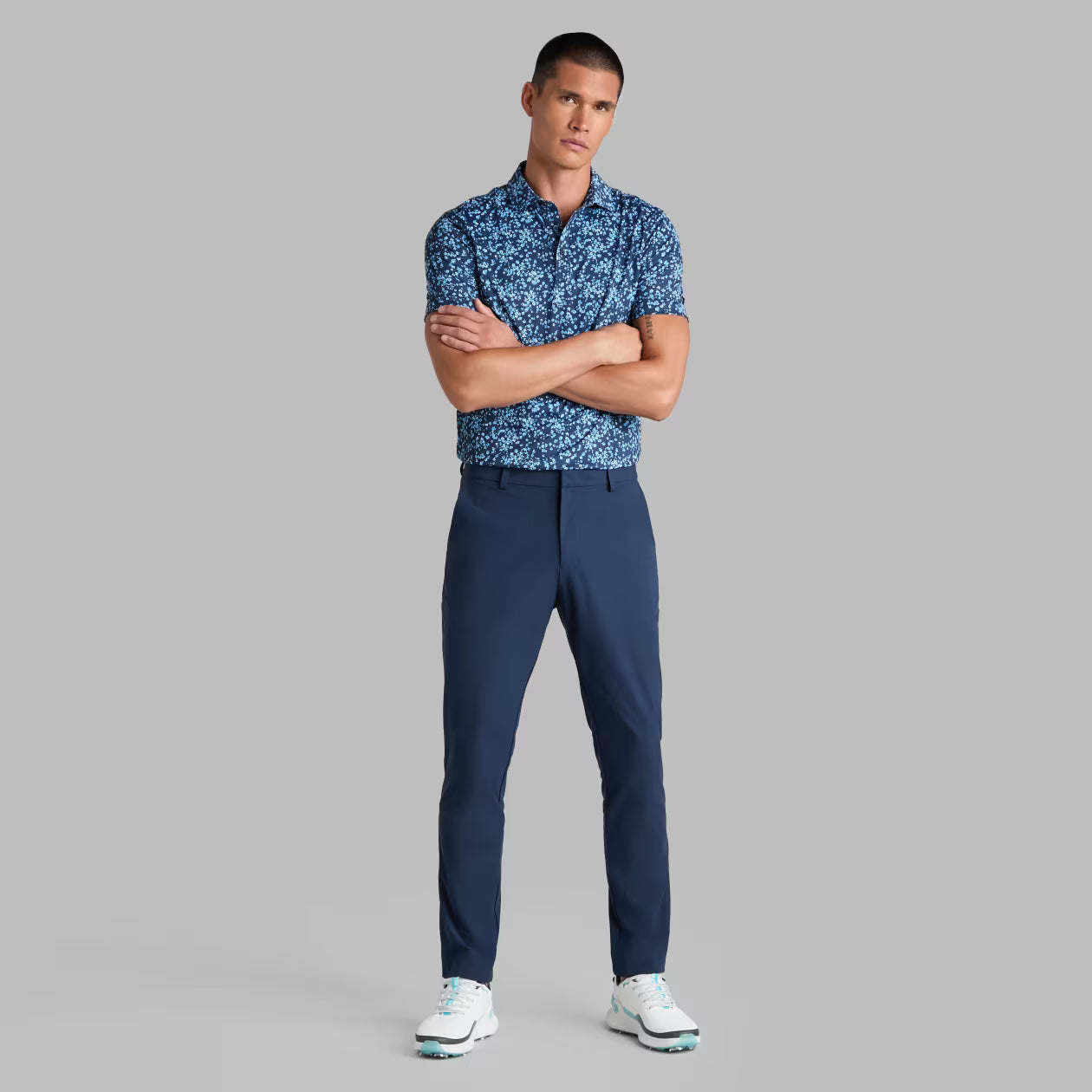 G/FORE Scattered Ditzy Tech Jersey Polo  - Azul