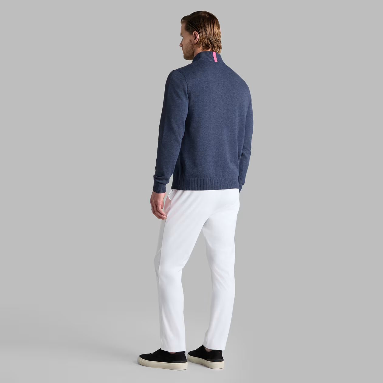 G/FORE Cooling Cotton 1/4 Zip Sweater  - Haze Melange