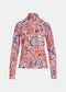 Essentiel Antwerp Red & Blue Tie-Dye Turtleneck Top