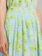Marni Light Green Poplin High-Waisted Skirt with Parade Print