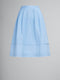 Marni Light Blue Poplin Flared Midi Skirt