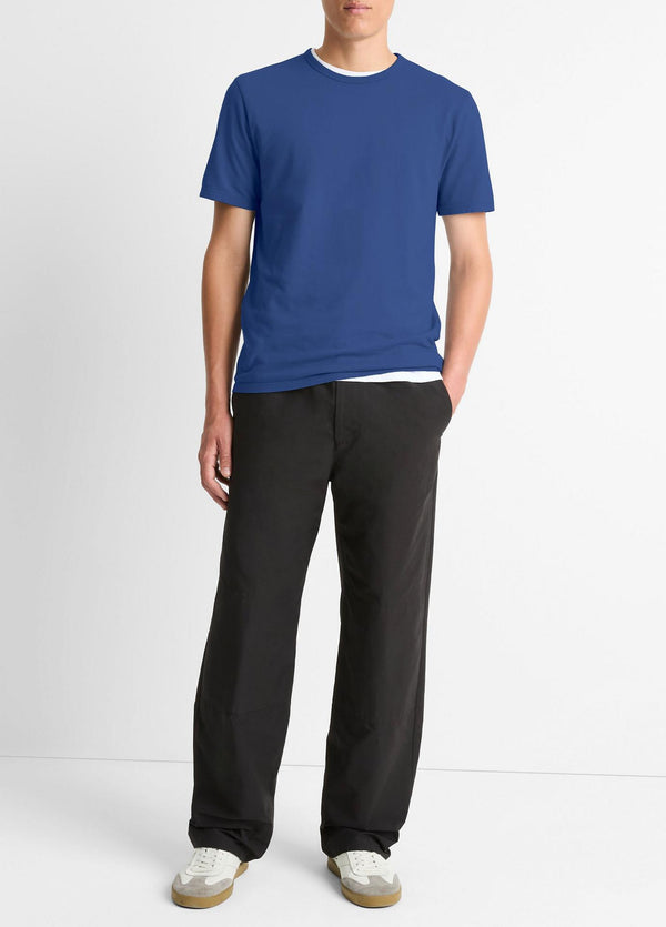 Vince Garment Dyed T-Shirt in Faded Cobalt