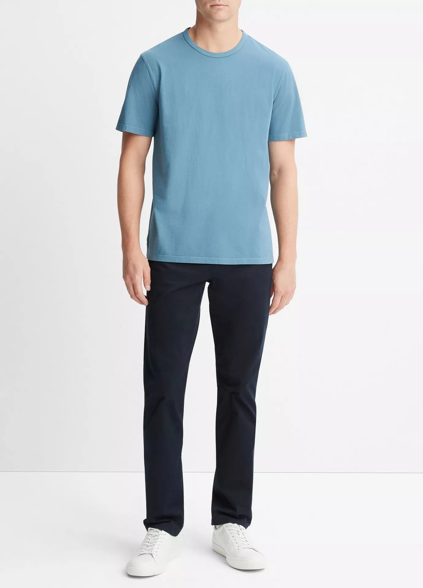 Vince Garment Dye Crew - Washed High Sea – Quattro Tizi