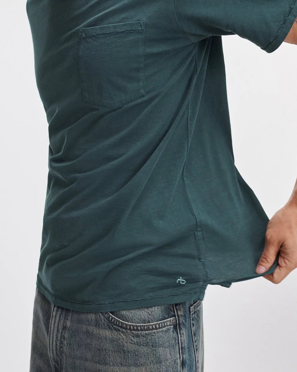 Rag & Bone Garment-Dyed Pocket Tee - Hidden Forest