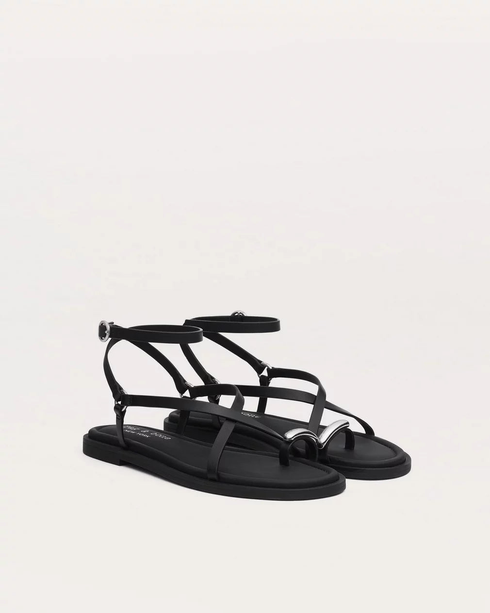 Rag & Bone Geo Toe Ring Sandal- Black