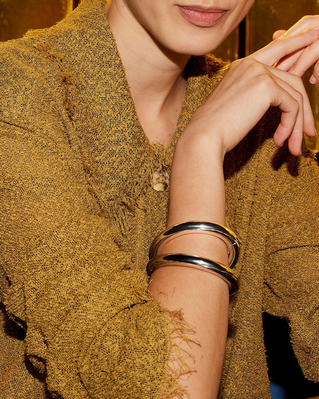 Jenny Bird Gia Mega Bangle - Silver