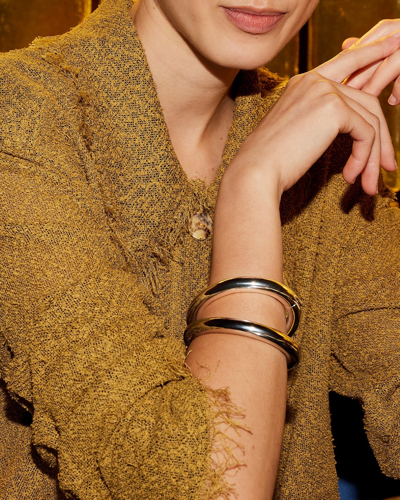 Jenny Bird Gia Mega Bangle - Silver