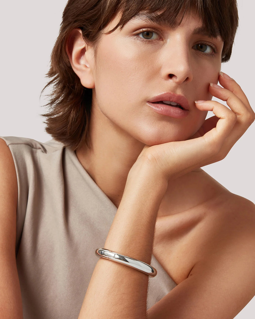 Jenny Bird Gia Mega Bangle - Silver