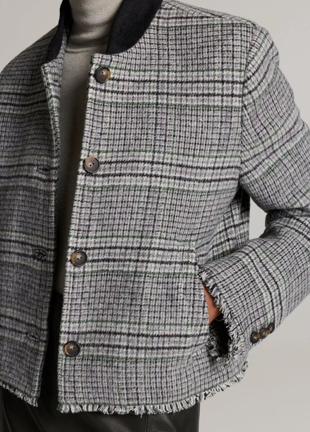Vince Glen Plaid Wool Jacket