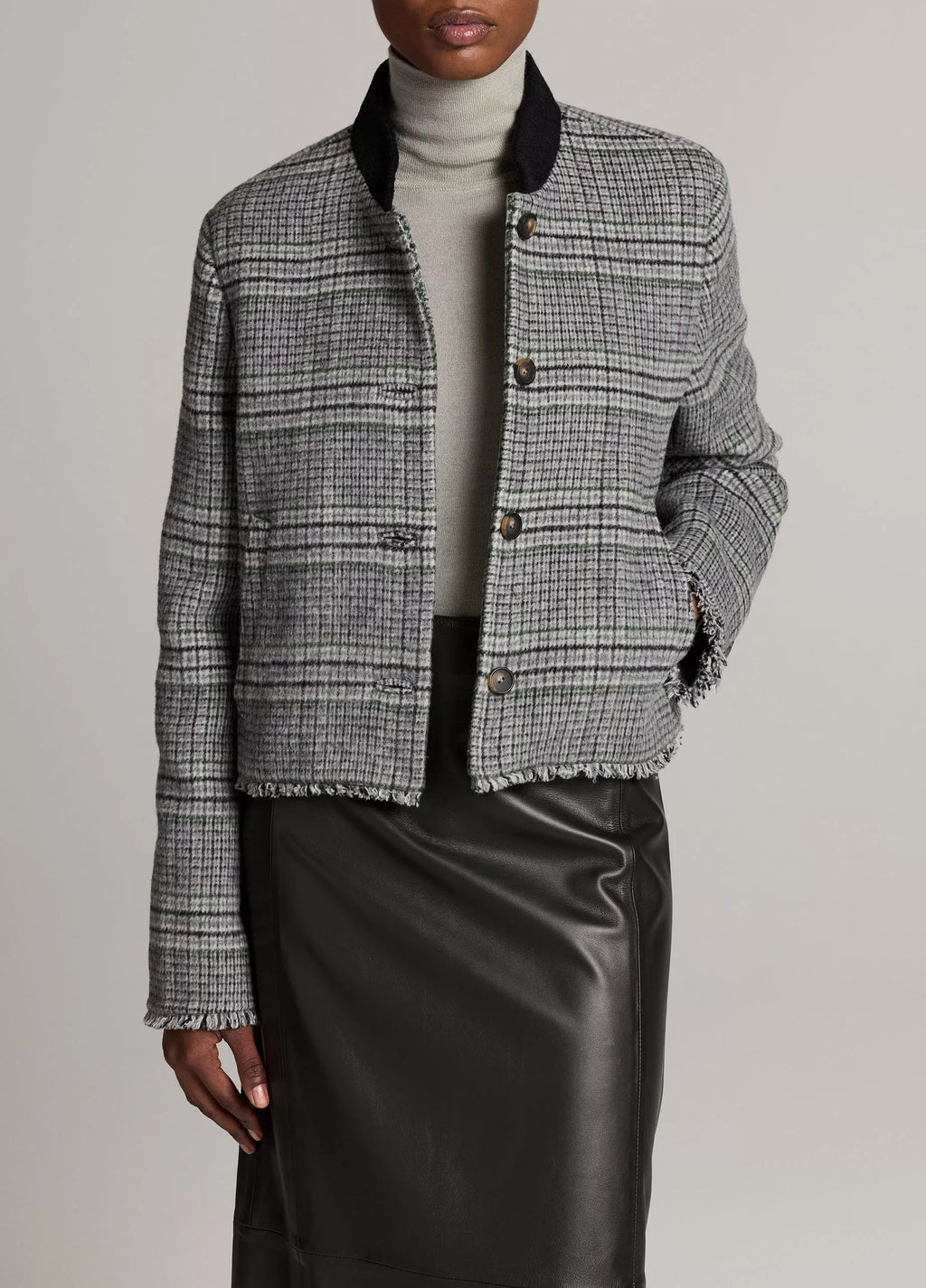 Vince Glen Plaid Wool Jacket