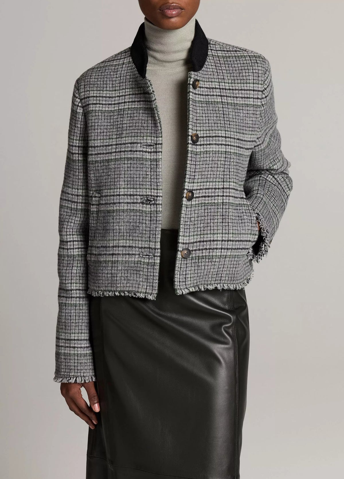 Vince Glen Plaid Wool Jacket