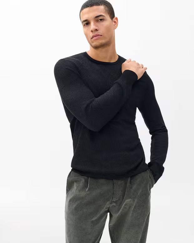 Rag & Bone Gregory Crewneck Sweater - Black