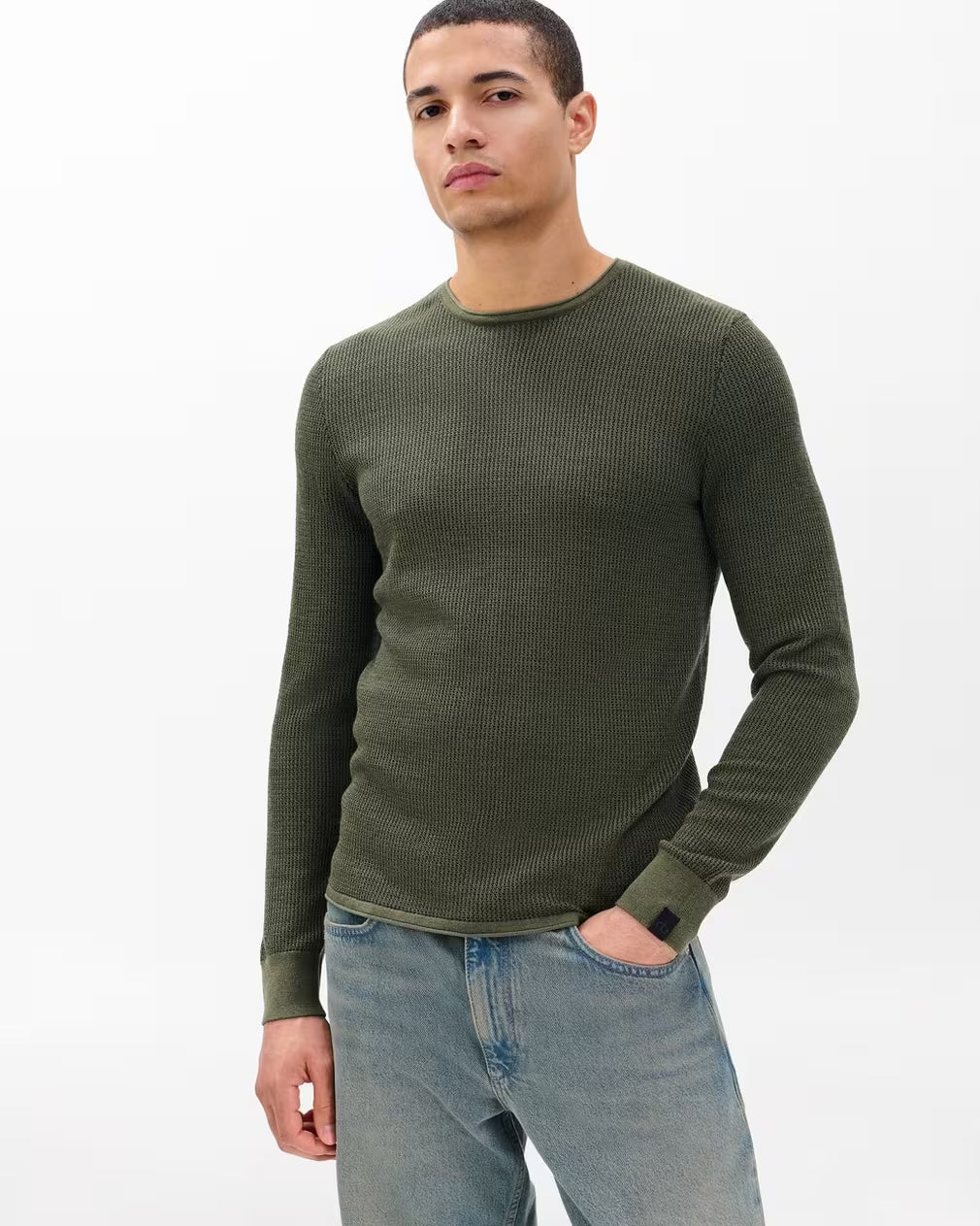 Rag & Bone Gregory Crewneck Sweater - Dark Green