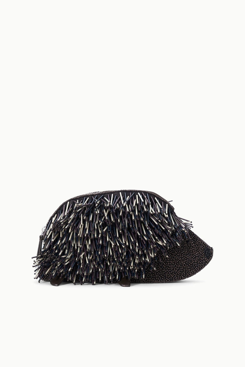 Staud Porcupine Clutch Black Beaded Multi